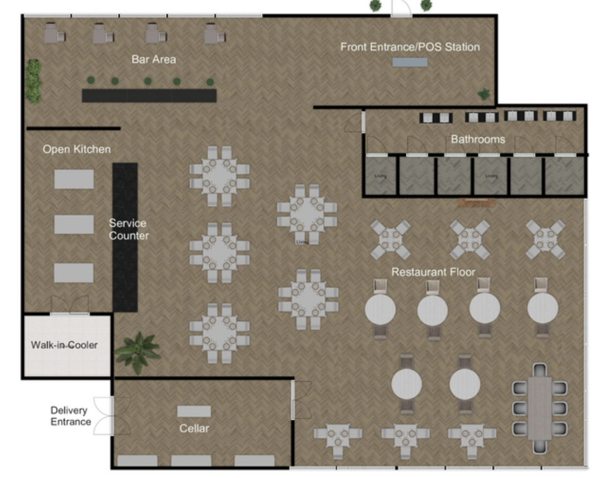 Fast Food Restaurant Floor Plan Design Floor Roma